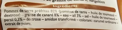 Lista de ingredientes del producto Pommes de Terre Périgourdine Leader Price 1 kg