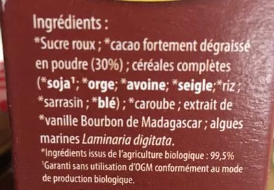 Lista de ingredientes del producto Germacao Abbaye de sept fons, Abbaye de Sept-Fons 250 g