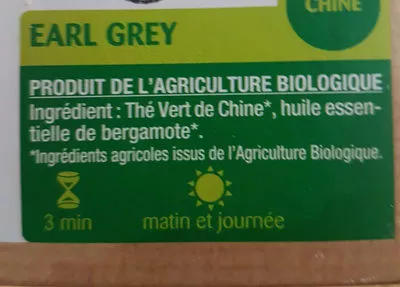 Lista de ingredientes del producto Thé vert La vie claire 40 g