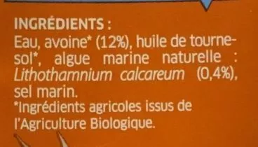 Lista de ingredientes del producto Boisson à l'avoine La Vie Claire 1 L