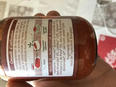 Lista de ingredientes del producto Sauce tomate aux cèpes La Vie Claire 200 g