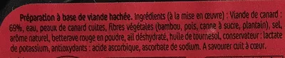 Lista de ingredientes del producto Haché de Canard Le Gaulois 200 g