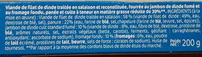 Lista de ingredientes del producto escalope cordon bleu le gaulois 200g