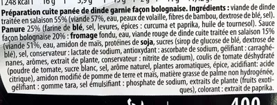 Lista de ingredientes del producto Croc'Régal façon Bolognaise Réghalal 400 g