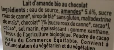 Lista de ingredientes del producto Amandina Choko Perl'Amande 