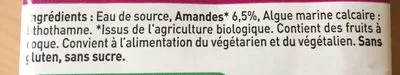 Lista de ingredientes del producto Amandina Perl'amande 50 cl