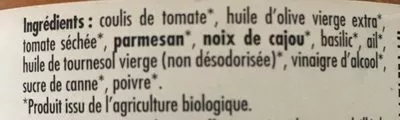 Lista de ingredientes del producto Pesto Rosso Le voyage de mamabe 