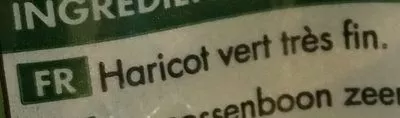 Lista de ingredientes del producto Haricots Verts Très Fins Picard 1 kg e