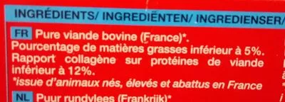 Lista de ingredientes del producto 4 steaks hachés picard 4 x 100 g