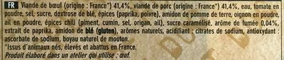 Lista de ingredientes del producto Saucisses Spécial Hot Dog Picard 400g