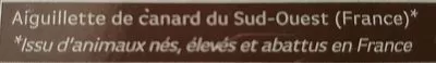 Lista de ingredientes del producto Aiguillettes de Canard du Sud-Ouest Picard 320 g