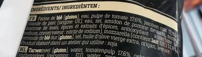 Lista de ingredientes del producto 2 Mini-Calzones Jambon Mozzarella Picard 300 g e