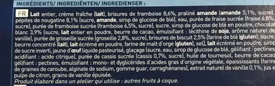 Lista de ingredientes del producto 2 Millefeuilles Glacés Vanille Fruits Rouges Picard 180 g