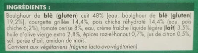 Lista de ingredientes del producto Céréales à l'orientale Picard 250 g