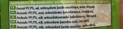 Lista de ingredientes del producto Avocats en Morceaux Picard 300 g