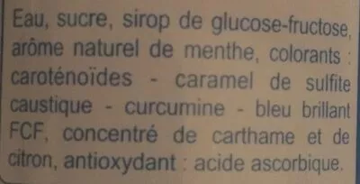 Lista de ingredientes del producto Sirop de Menthe Carrefour 75 cl