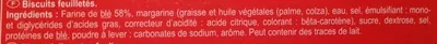 Lista de ingredientes del producto Les Palmiers Carrefour 100 g