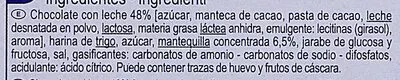 Lista de ingredientes del producto Galletas de mantequilla  tableta chocolate con leche Carrefour 150 g