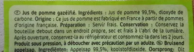 Lista de ingredientes del producto Fiestabul Jus de pomme pétillant Carrefour Kids, Carrefour 75 cl