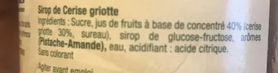 Lista de ingredientes del producto Sirop Cerise Griotte  