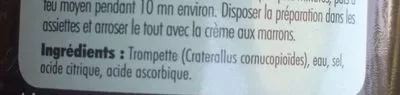 Lista de ingredientes del producto Trompettes des morts Sélection Bontout 330 g