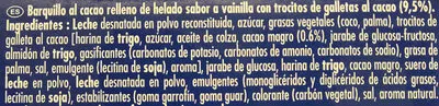 Lista de ingredientes del producto Cono helado Oreo 