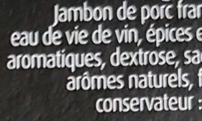 Lista de ingredientes del producto Jambon de Vendée à l'Ancienne 2 tranches Petitgas 180 g