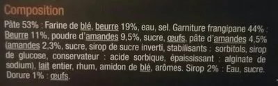 Lista de ingredientes del producto Galette des rois Carrefour 