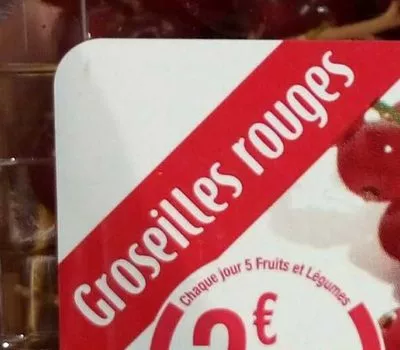 Lista de ingredientes del producto Groseille rouge Fruits Rouges & Co. 125 g