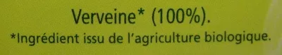 Lista de ingredientes del producto Verveine BiOrigine BiOrigine 28 g (20 sachets de 1,4 g)