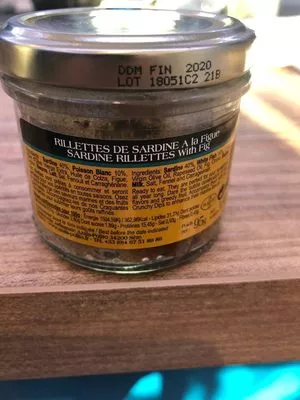 Lista de ingredientes del producto Rillette de sardine a la figue  