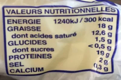 Lista de ingredientes del producto Carré de l'Est Le Saulxurois 200 g