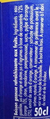 Lista de ingredientes del producto Orangina Orangina 