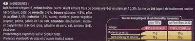 Lista de ingredientes del producto 4 Paris-Brest Thiriet 320g