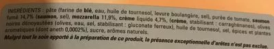 Lista de ingredientes del producto Pizza saumon Thiriet 420 g