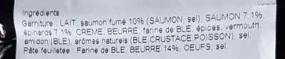 Lista de ingredientes del producto Feuilleté au duo de saumons Randy 220 g