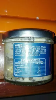 Lista de ingredientes del producto Rillettes de saint Jacques au sel de guerande L Île Bleue 