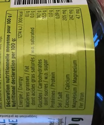 Lista de ingredientes del producto Mélasse noire de sucre de canne Markal 430 g