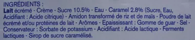 Lista de ingredientes del producto Perle de Lait (Caramel) 4 Pots Yoplait, Perle de Lait 500 g (4 x 125 g)