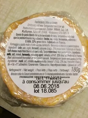 Lista de ingredientes del producto Langres  