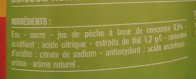 Lista de ingredientes del producto Thé glacé saveur pêche Monoprix 1.5 l