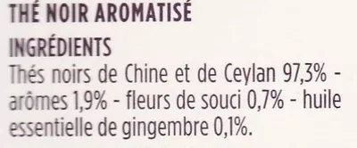 Lista de ingredientes del producto Noir parfumé Monoprix Gourmet, Monoprix 40 g (20 x 2 g)