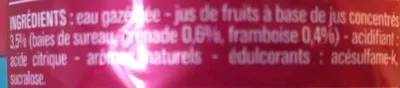 Lista de ingredientes del producto Framboise Grenade Light Monoprix 1 l