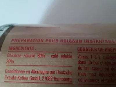 Lista de ingredientes del producto Chicoree cafe soluble Monoprix, Monoprix P'tit Prix 200 g