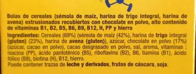 Lista de ingredientes del producto Bolas de chocolate Harrisons 