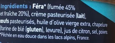 Lista de ingredientes del producto Rillettes de Féra Cuisine du Pêcheur, Le Fumet des Dombes 90 g