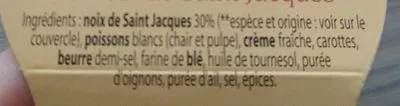 Lista de ingredientes del producto Rillettes de Noix de Saint-Jacques Les Mouettes d'Arvor 125 g