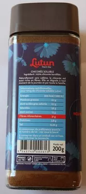 Lista de ingredientes del producto Chicorée soluble Lutun 200 g