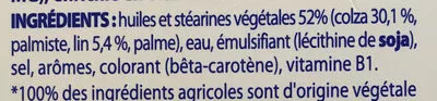 Lista de ingredientes del producto Oméga 3 doux St Hubert 255 g