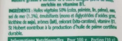 Lista de ingredientes del producto Oméga 3 St Hubert 510 g